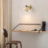 Nova Of California Petaluma 8" Bone Porcelain Plug-in Contemporary Sconce In Weathered Brass With On/off Switch For Bed