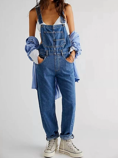 Free People Ziggy Denim Overall In Blue