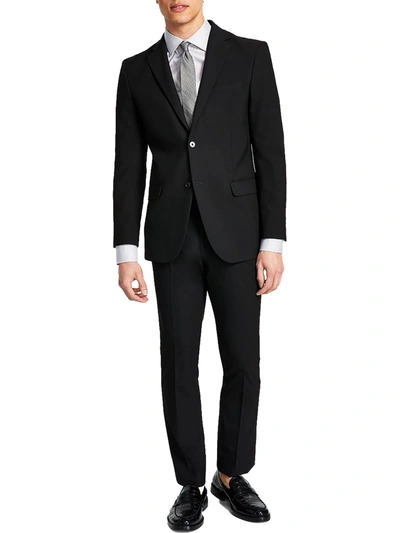 Dkny Duran Mens Suit Separate Business Two-button Blazer In Black