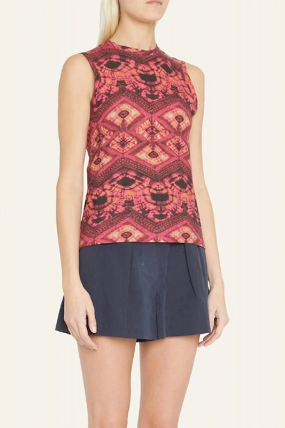 Ulla Johnson Ines Sleeveless Printed Top In Pink