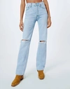RE/DONE HIGH RISE LOOSE JEAN IN BLEACH DESTROY