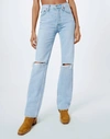 Re/done Loose High-rise Straight Jeans In Multi