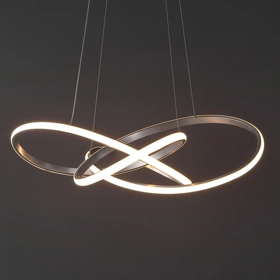 Jonathan Y Alexia 25" Abstract Integrated Led Metal Adjustable Pendant