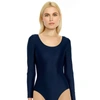 Leveret Women's Long Sleeve Leotard In Blue