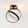 JONATHAN Y NICOLE 14.25" 2-LIGHT MODERN MINIMALIST ALUMINUM RING INTEGRATED LED SEMI FLUSH MOUNT, NICKEL