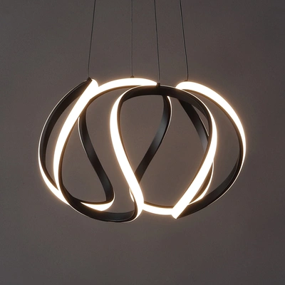 Jonathan Y Eupho Led Pendant In Black