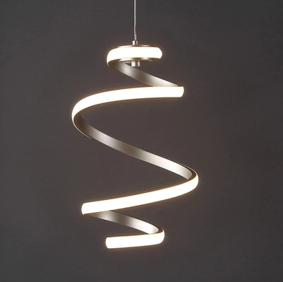 Jonathan Y Whirl 11" 1-light Modern Minimalist Aluminum/iron Abstract Integrated Led Pendant, Silver