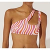 Solid & Striped The Brody Bikini Top In Abstract Zebra In Pink