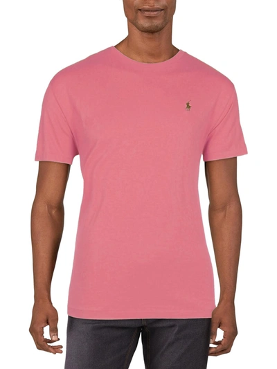 Polo Ralph Lauren Mens Pocket Cotton T-shirt In Pink