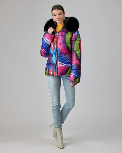 Gorski Reversible Après-ski Jacket With Detachable Fox Hood Trim In Multi