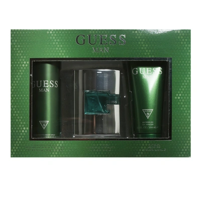 Guess Men 3 Pc Gift - 2.5 oz Edt, 6 Oz. Deodorant Spray & 6.7 oz Shower Gel