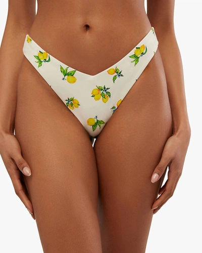 Weworewhat Delilah Bikini Bottom In Ditsy Lemons In Multi