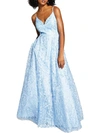 TLC SAY YES TO THE PROM JUNIORS WOMENS EMBROIDERED EMBELLISHED EVENING DRESS