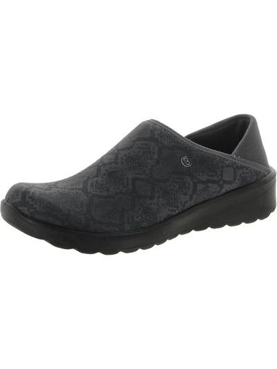 Bzees Get Away Womens Fitness Lifestyle Slip-on Sneakers In Grey