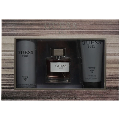 Guess 1981 Mens 3.4 oz Edt,6.7 oz Shower Gel, 6 oz Deo Spray