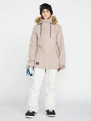 VOLCOM WOMENS FAWN INSULATED JACKET - SAND