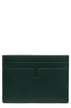 BURBERRY SANDON CHECK STITCHED LEATHER CARD CASE