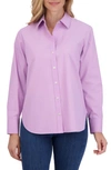 FOXCROFT MEGHAN SOLID COTTON BUTTON-UP SHIRT