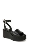 Vince Women's Phillipa Leather Platform Ankle Strap Sandals In Black