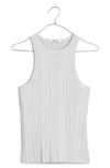 MADEWELL THE SIGNATURE SHIMMER KNIT CUTAWAY SWEATER TANK