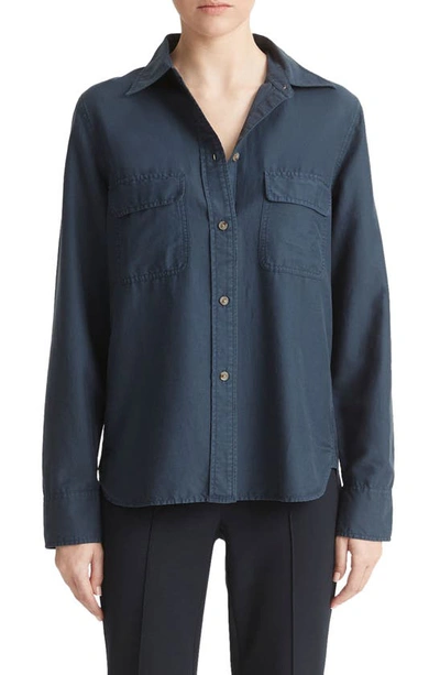 VINCE UTILITY LONG SLEEVE BUTTON-UP SHIRT