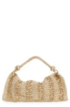 Cult Gaia Hera Zip Raffia Shoulder Bag In Natural