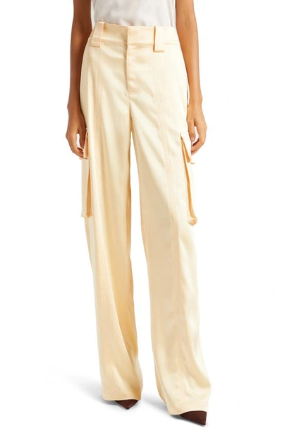 A.l.c Bryan Satin Cargo Pants In Apricot Sherbert