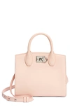 Ferragamo The Studio Box Gancio Leather Top-handle Bag In Nylund Pink