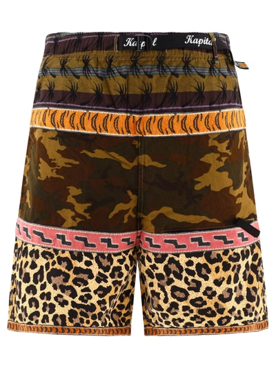 Kapital Man Multicolor Shorts In Brown
