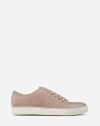 Lanvin Dbb1 Suede And Leather Sneakers For Men In Beige