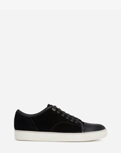 Lanvin Black Dbb1 Low-top Suede Sneakers