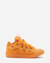 Lanvin Leather Curb Sneakers For Male In Mango