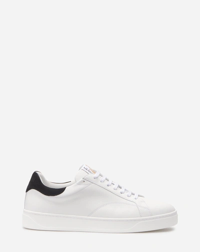 Lanvin Ddb0 Low-top Leather Trainers In White/black