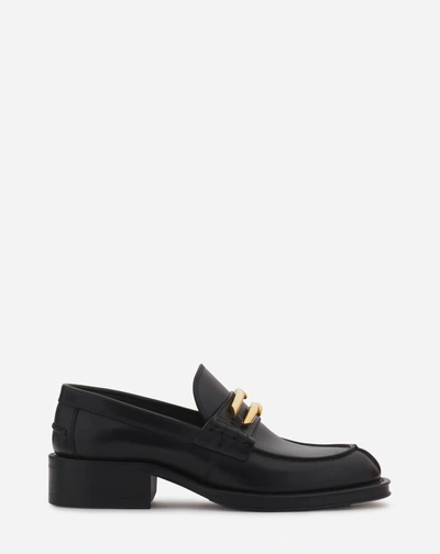 Lanvin 20mm Medley Leather Loafers In Black