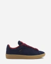 Lanvin Sneakers Curb Lite En Suede Pour Homme In Navy Blue/red