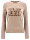 Max Mara Pamir Crewneck Logo Sweater In Cacha