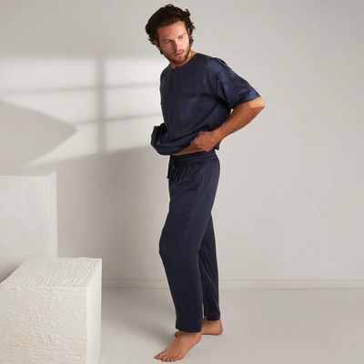 Lunya Men's Washable Silk Set In Deep Blue