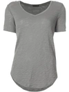 Atm Anthony Thomas Melillo Slub Jersey Schoolboy V-neck Tee - Green In Green
