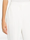 Alexander Mcqueen Leaf Crepe Cigarette Trousers In Ivory