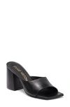 Stuart Weitzman Women's Tia 85 Flared Block Heel Sandals In Black