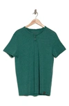 Lucky Brand Button Notch Neck T-shirt In Aventurine