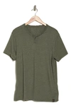 LUCKY BRAND BUTTON NOTCH NECK T-SHIRT