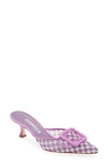Manolo Blahnik Maysalebi Buckle Pointed Toe Mule In Purple