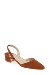 MANOLO BLAHNIK ASPRO BLOCK HEEL SLINGBACK SUEDE PUMP