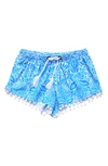 Snapper Rock Toddler, Child Girls Santorini Blue Swim Shorts In Blue