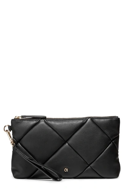 Cole Haan Essential Quilted Leather Clutch In Black