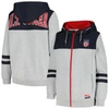 5TH AND OCEAN BY NEW ERA 5TH & OCEAN BY NEW ERA GRAY USWNT THROWBACK FULL-ZIP HOODIE