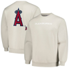 Pleasures Gray Los Angeles Angels Ballpark Pullover Sweatshirt In Gray