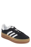 Adidas Originals Gazelle Bold Lace-up Sneakers In Black/ White/ Ftwr White