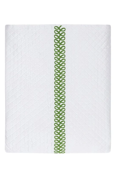 Matouk Astor Braid Matelassé Coverlet In Grass